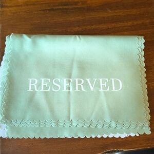 Sage reserved seat sign cloth